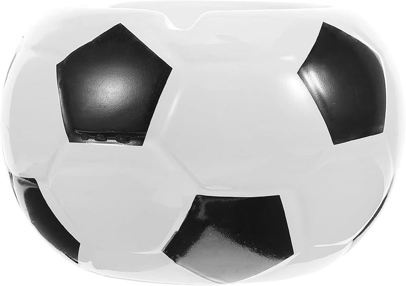 Ceramic Mini Soccer Ball Ashtray with Lid Retro Desktop Decoration for Home Outdoor - Image 1